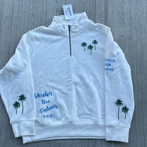 BEACH THEMED 3/4 ZIP SWEATSHIRT